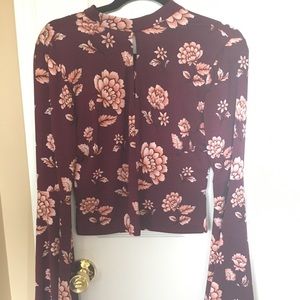 Floral Bell Sleeve Top